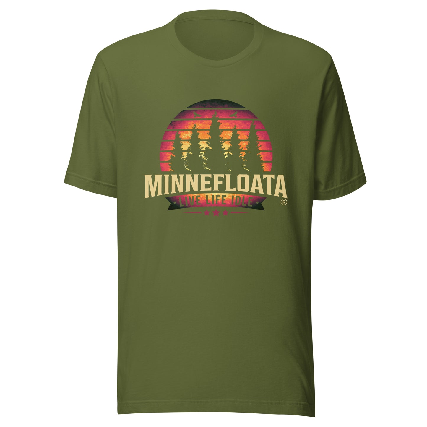 Minnefloata Sunset Pine t-shirt