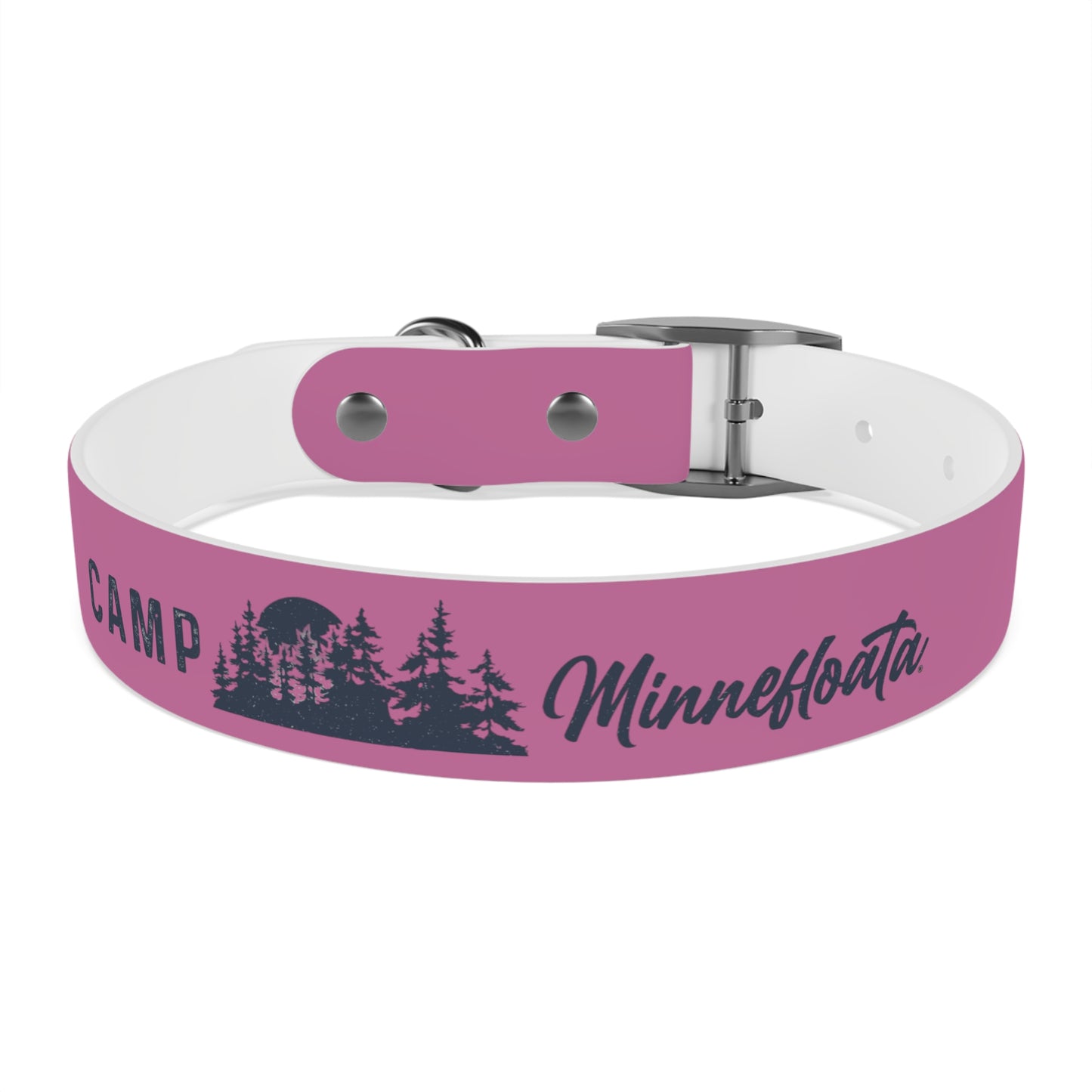 Camp Minnefloata Pine Tree Dog Collar