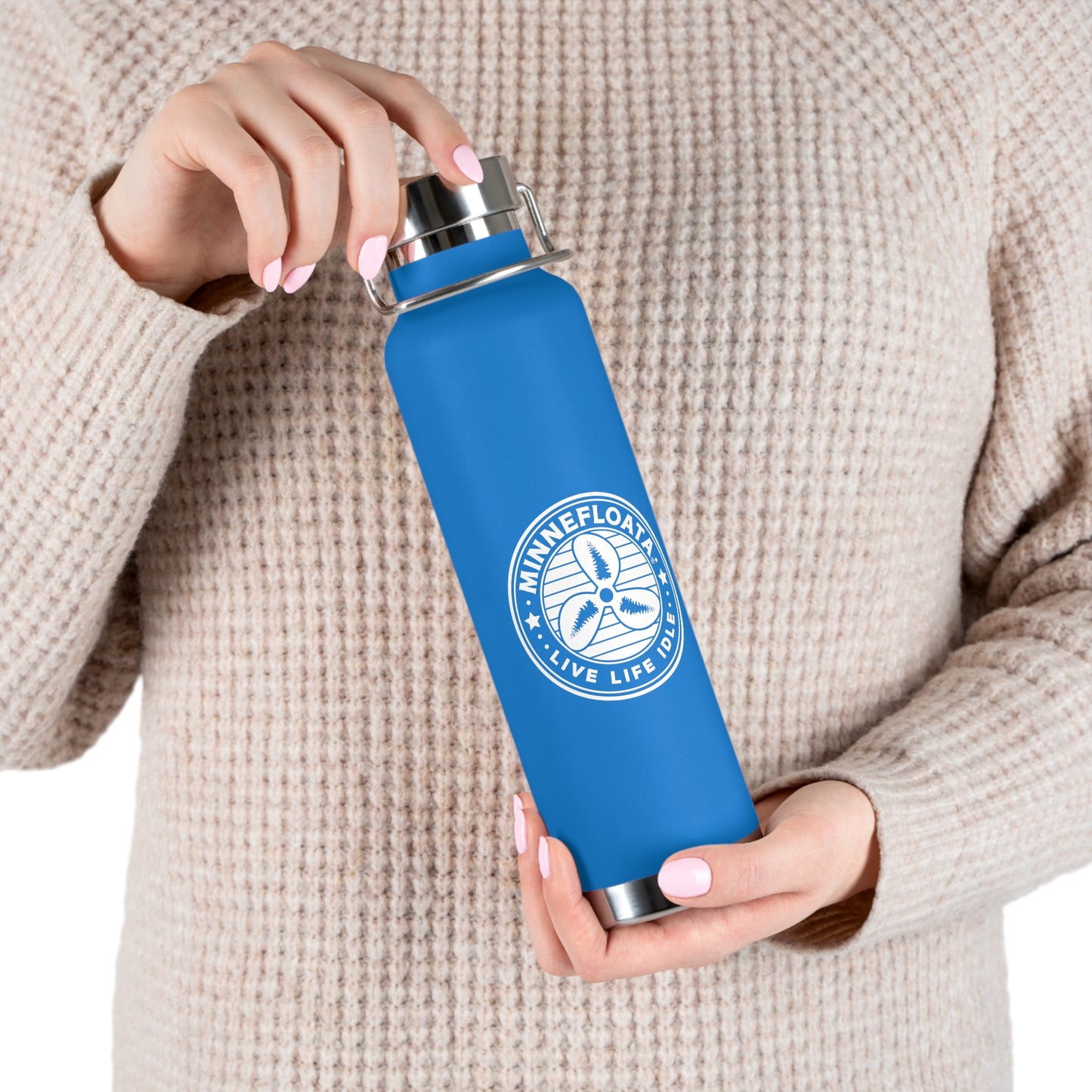 Minnefloata Propeller Copper Vacuum Insulated Bottle, 22oz