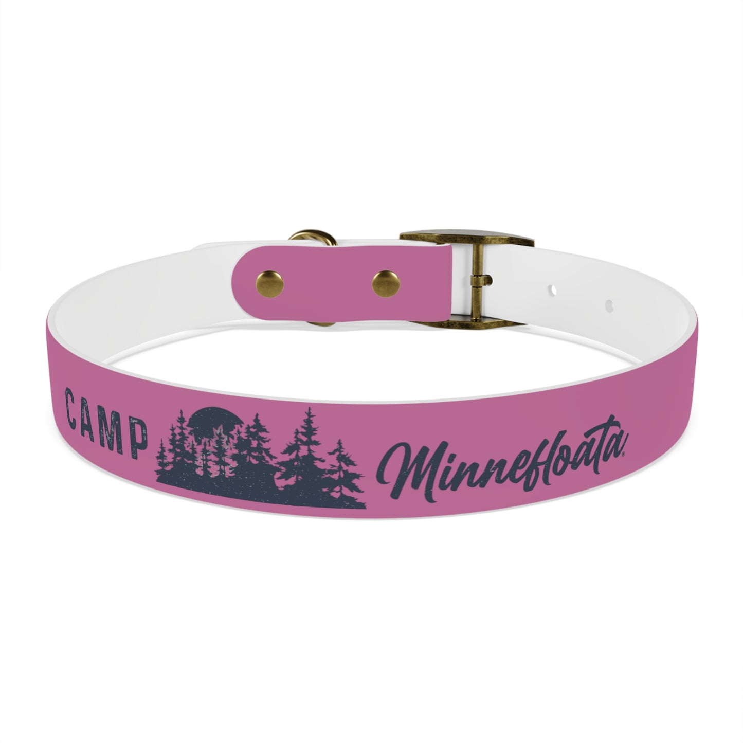 Camp Minnefloata Pine Tree Dog Collar