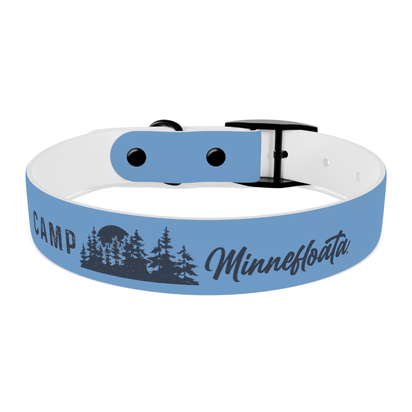 Camp Minnefloata Pine Tree Dog Collar