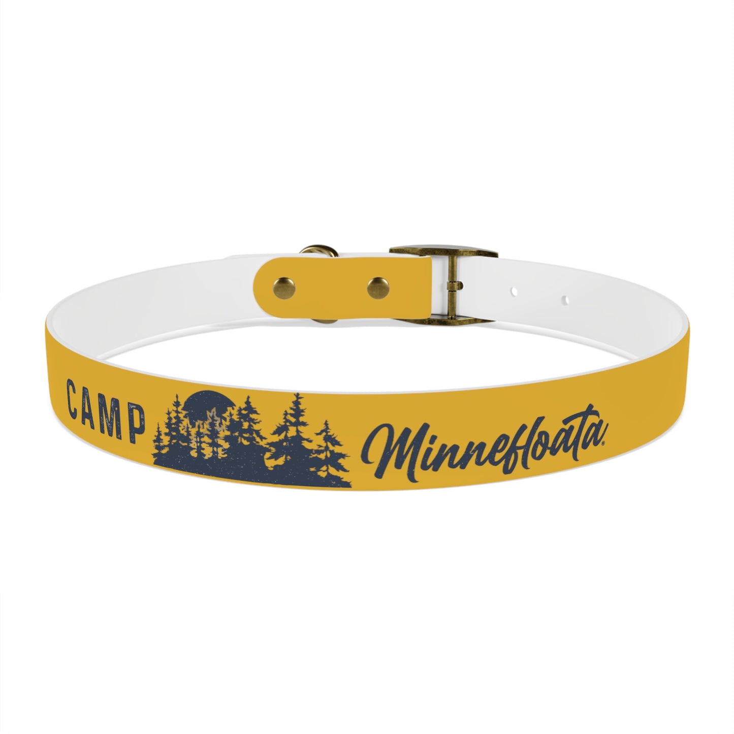 Camp Minnefloata Pine Tree Dog Collar