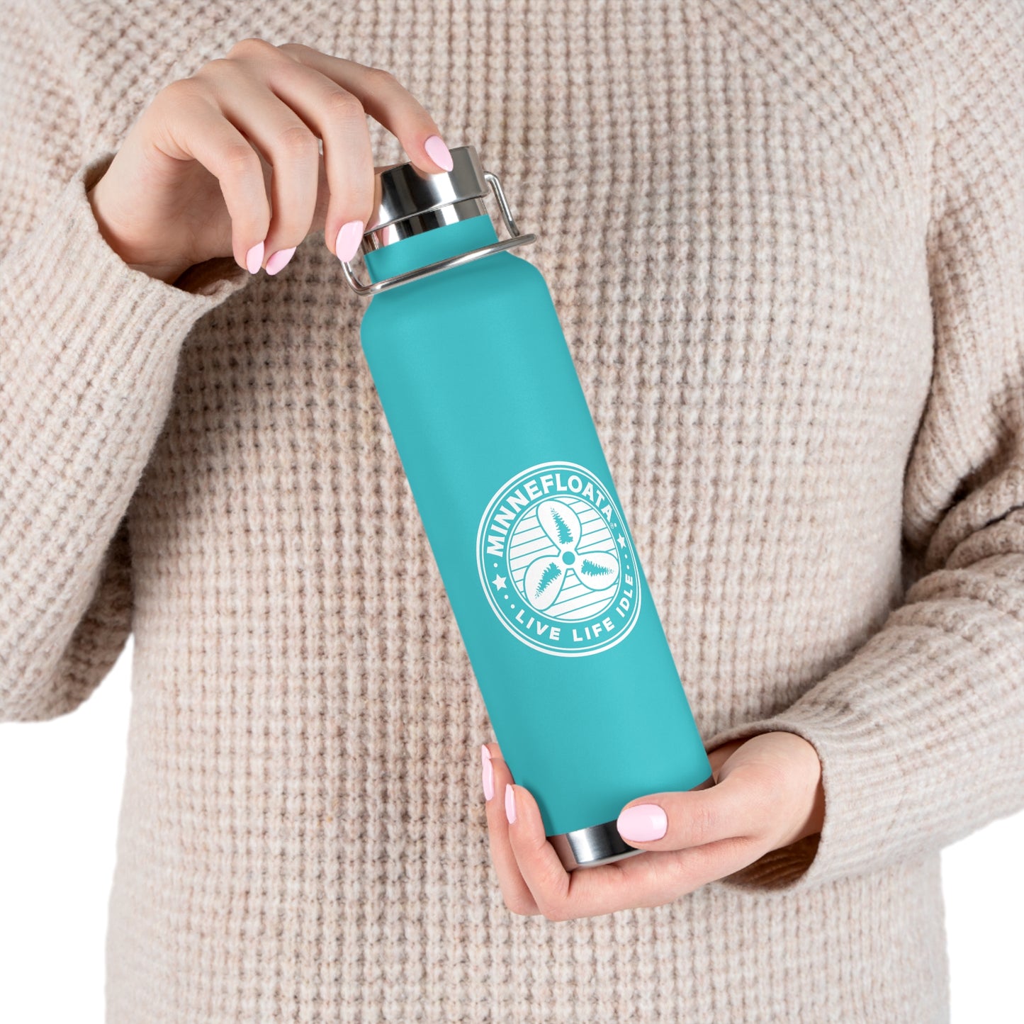 Minnefloata Propeller Copper Vacuum Insulated Bottle, 22oz