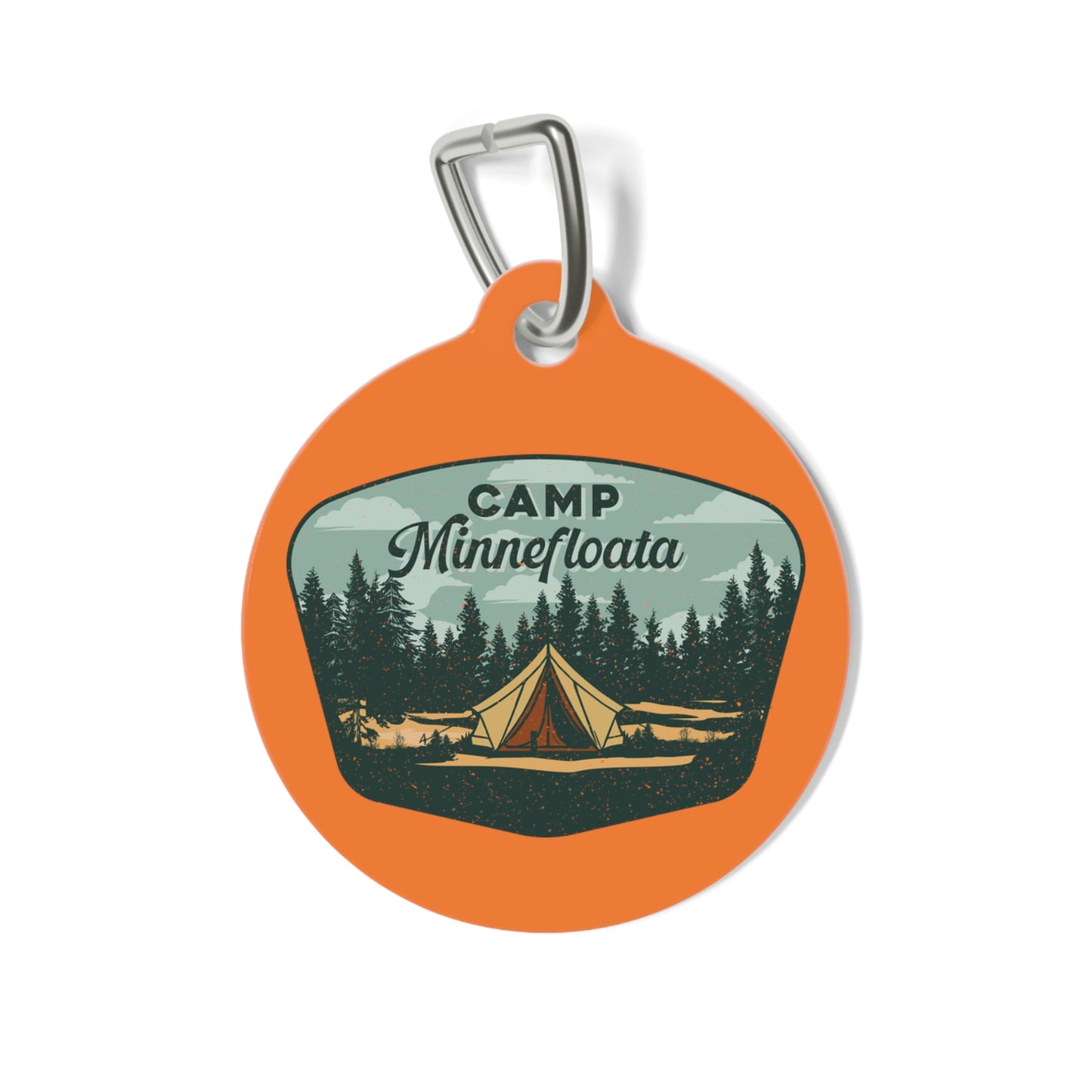 Camp Minnefloata Tent Reflection Pet Tag