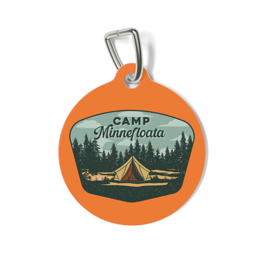 Camp Minnefloata Tent Reflection Pet Tag