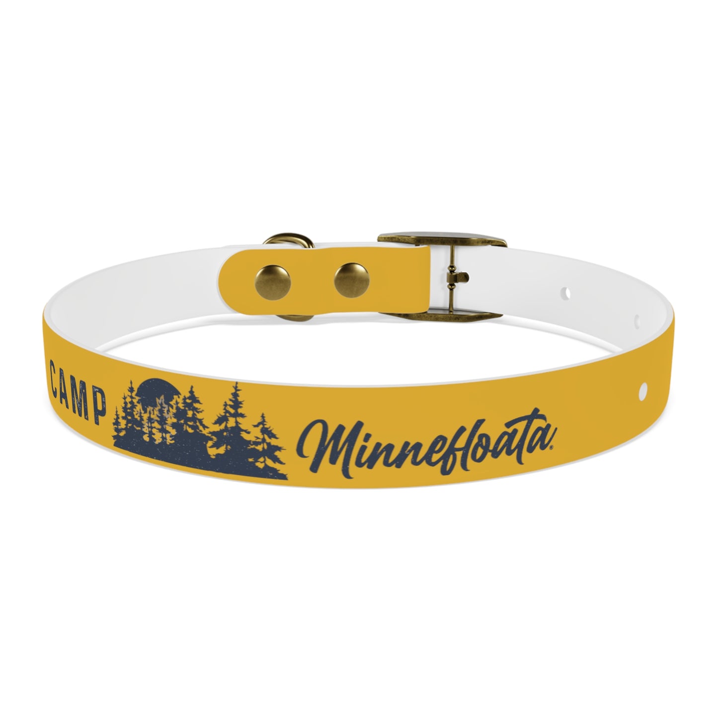 Camp Minnefloata Pine Tree Dog Collar