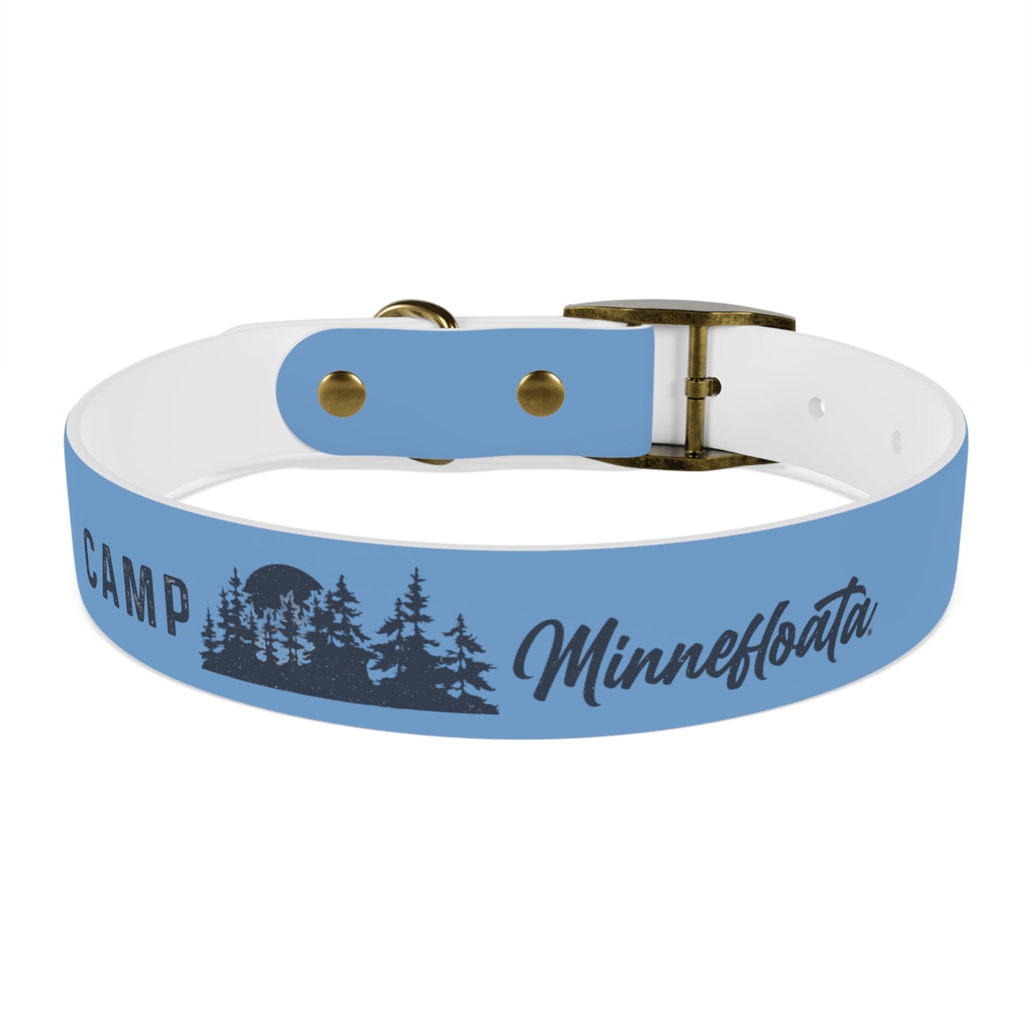 Camp Minnefloata Pine Tree Dog Collar