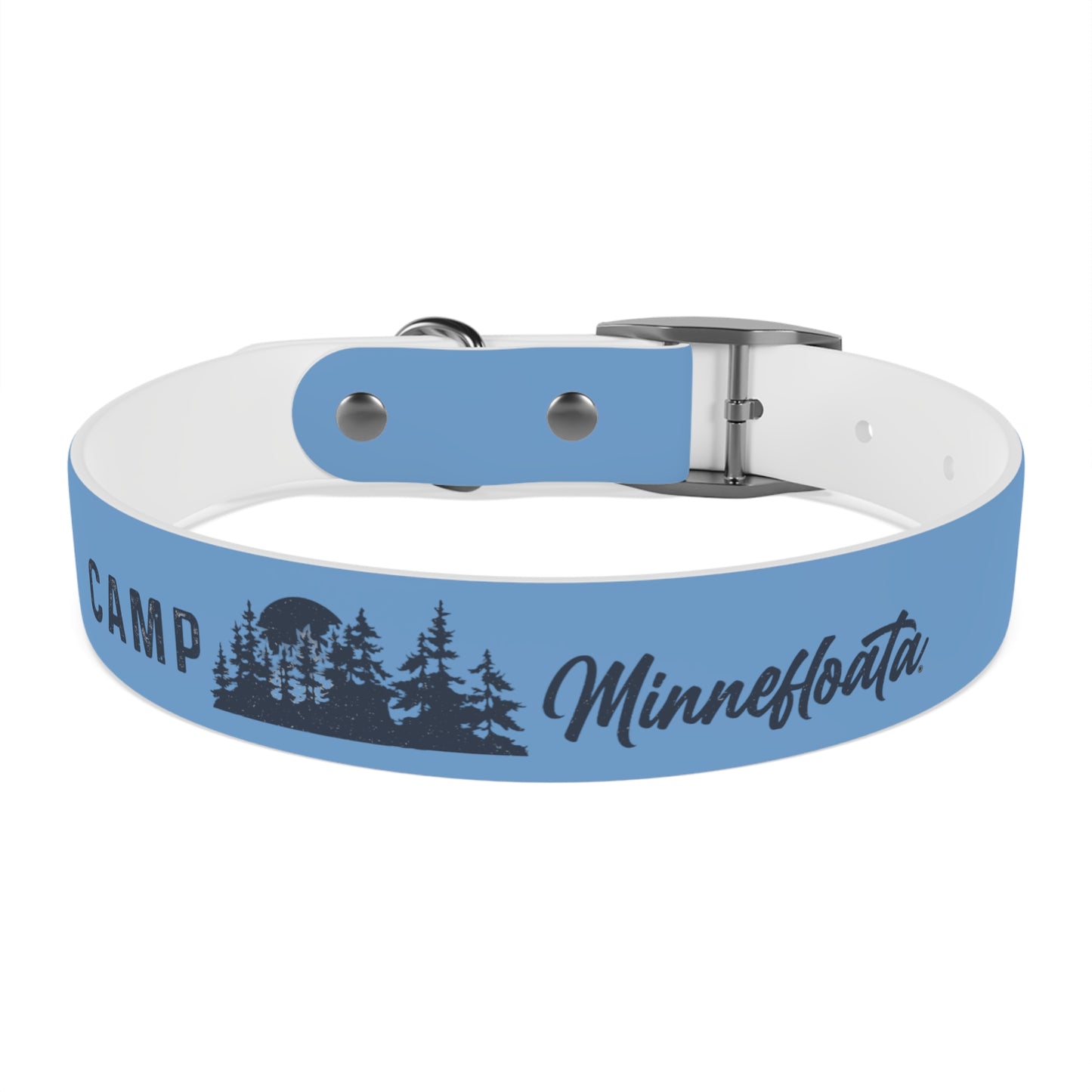 Camp Minnefloata Pine Tree Dog Collar