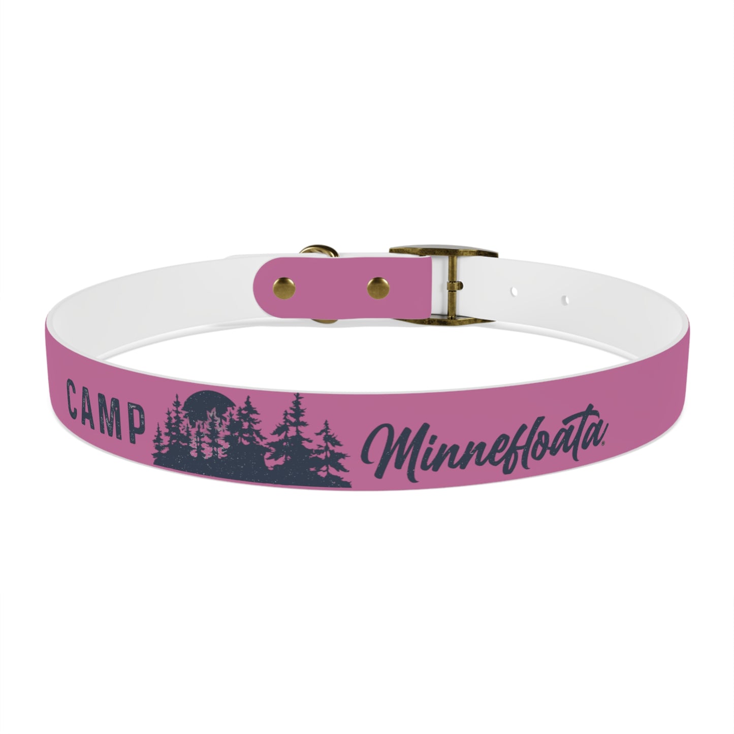 Camp Minnefloata Pine Tree Dog Collar