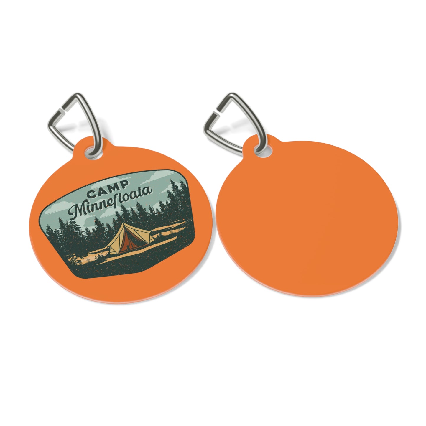 Camp Minnefloata Tent Reflection Pet Tag