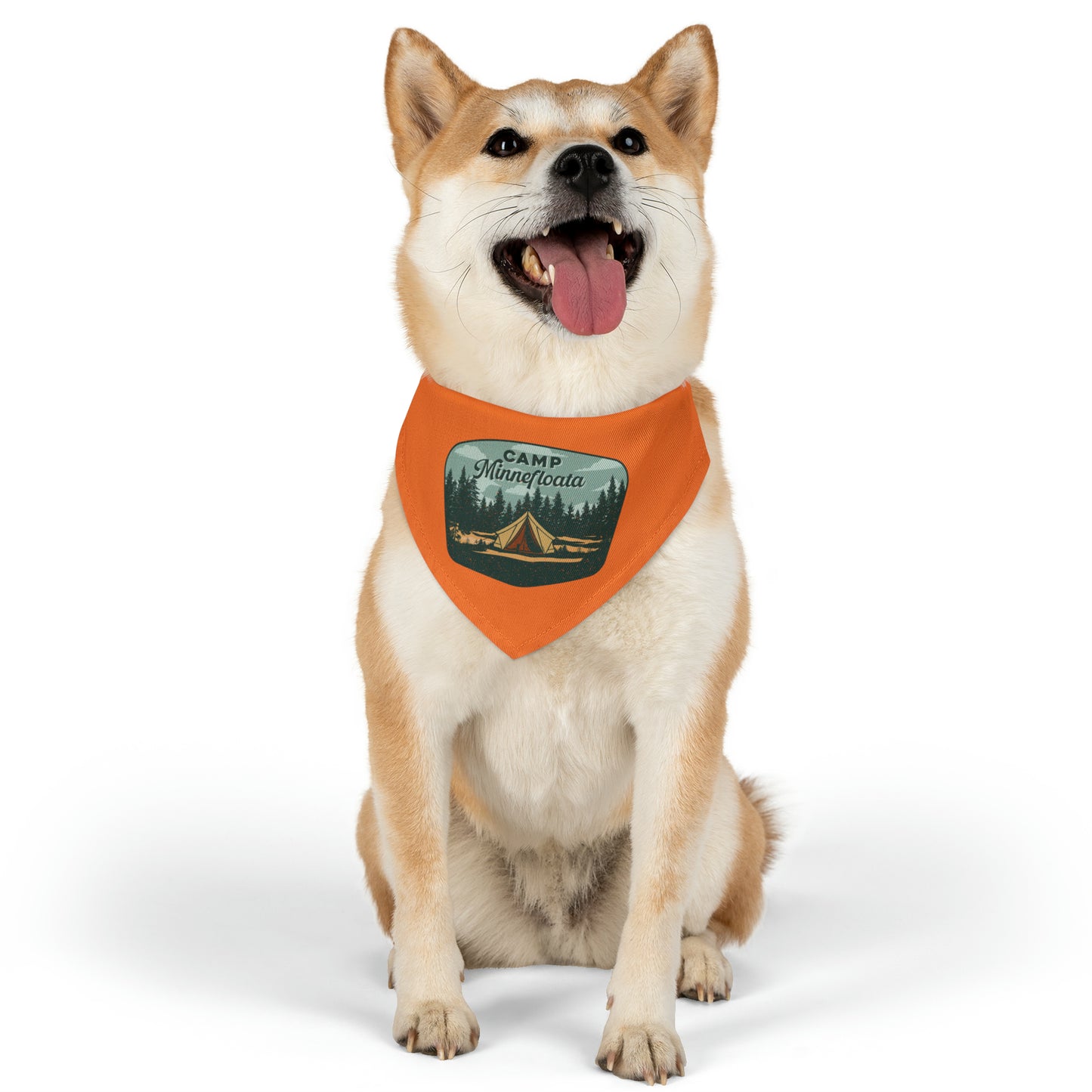 Camp Minnefloata Tent Pet Bandana Collar