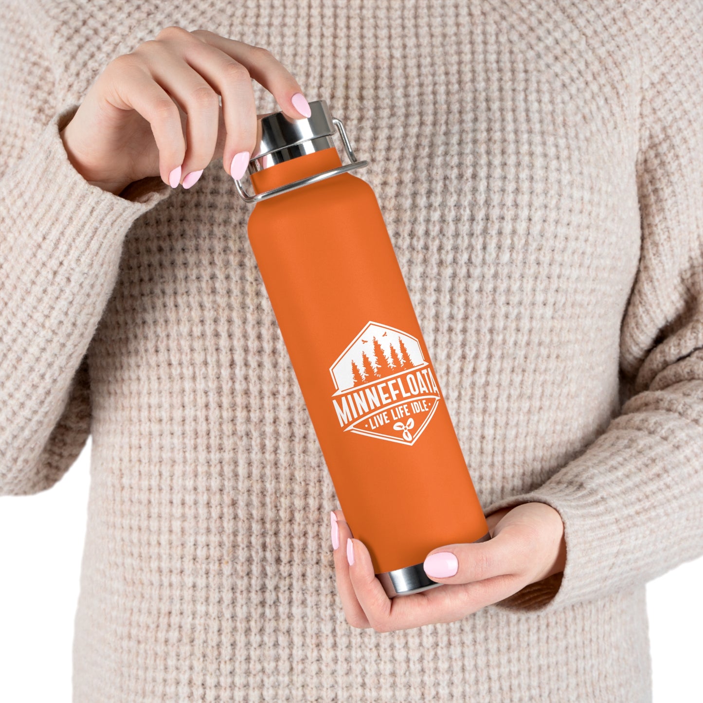 Minnefloata Copper Vacuum Insulated Bottle, 22oz