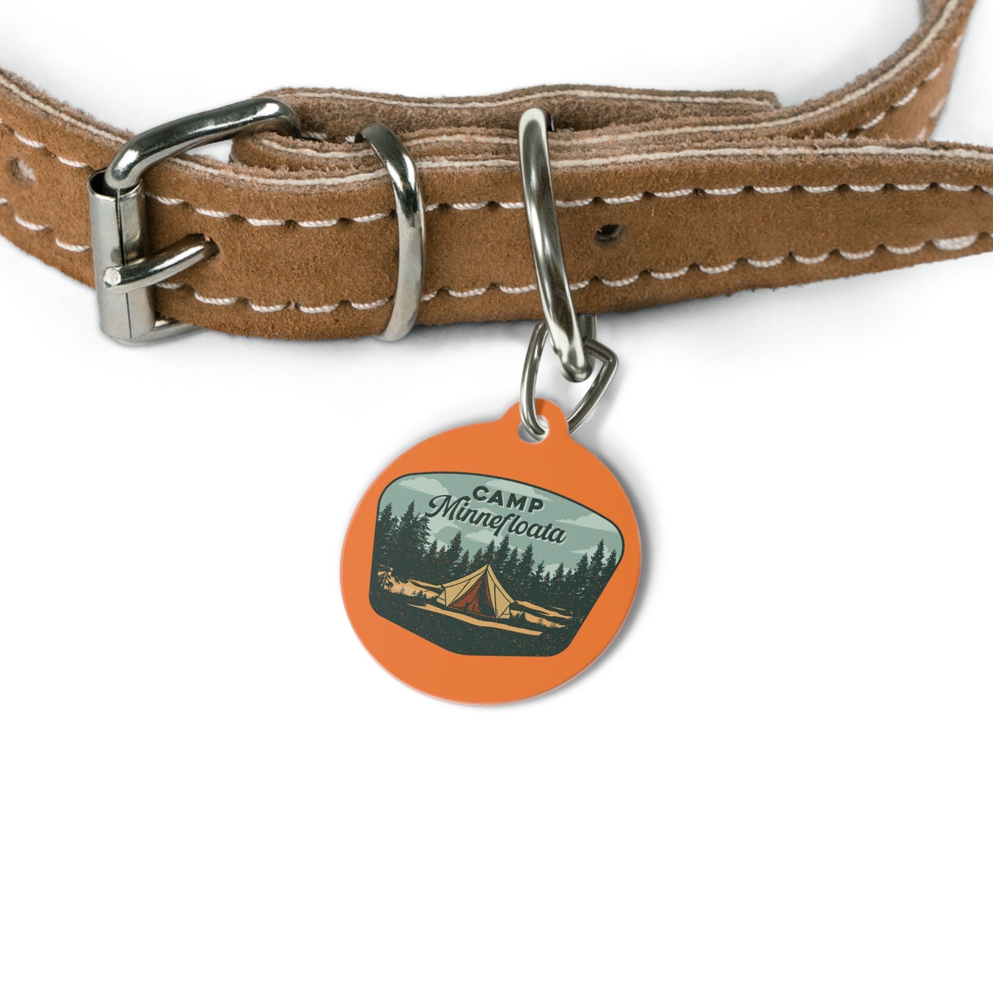 Camp Minnefloata Tent Reflection Pet Tag