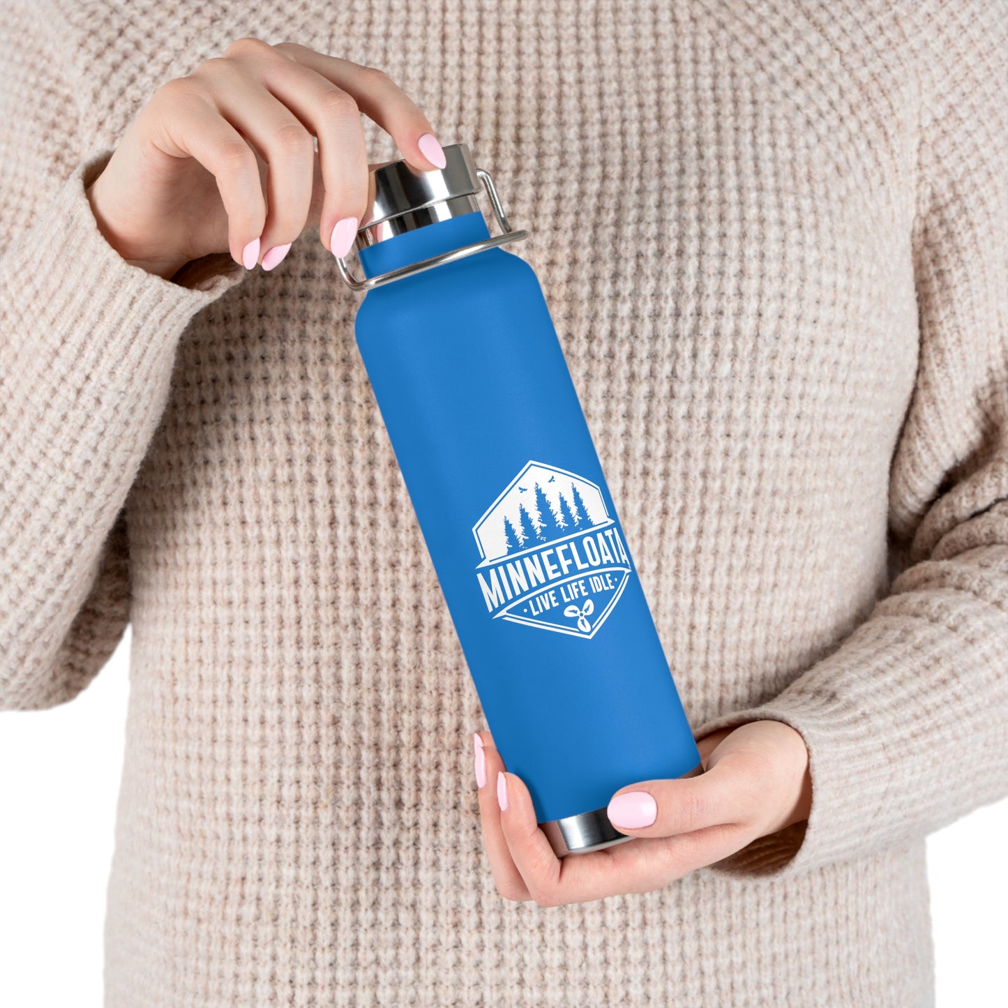 Minnefloata Copper Vacuum Insulated Bottle, 22oz