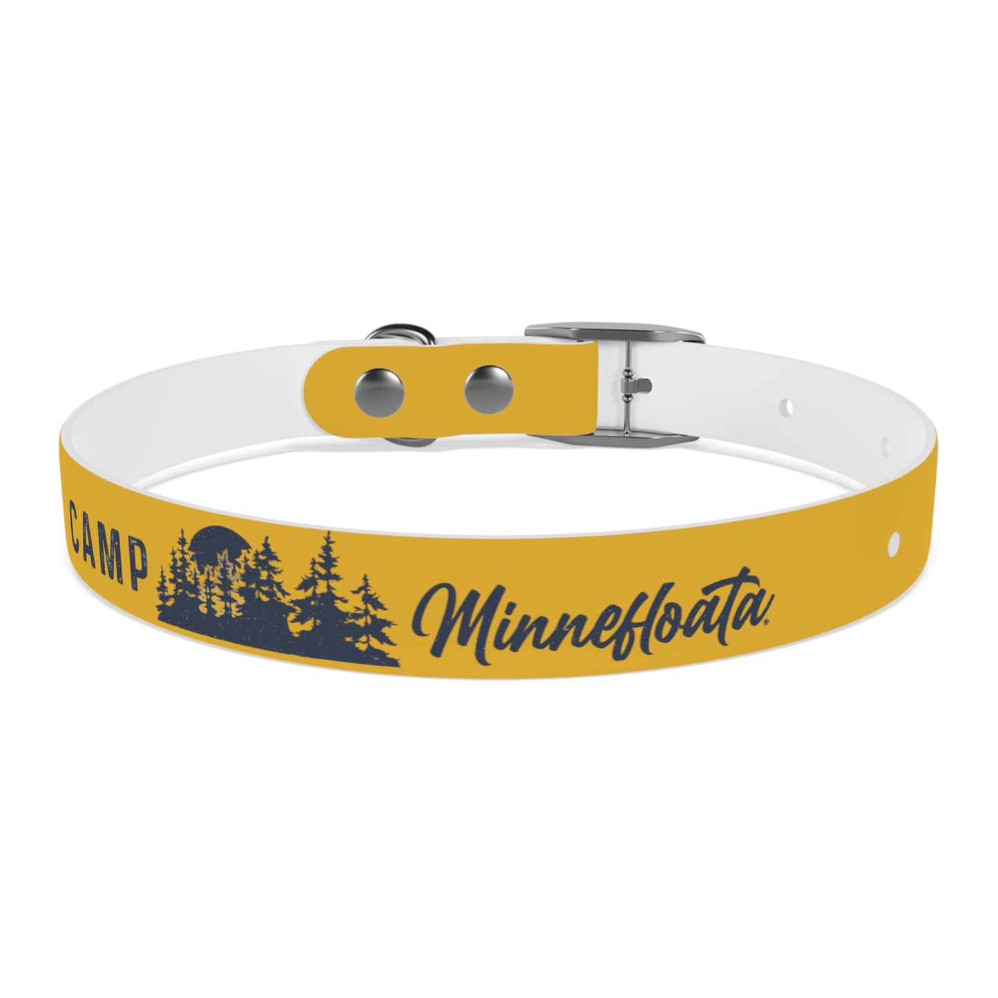 Camp Minnefloata Pine Tree Dog Collar