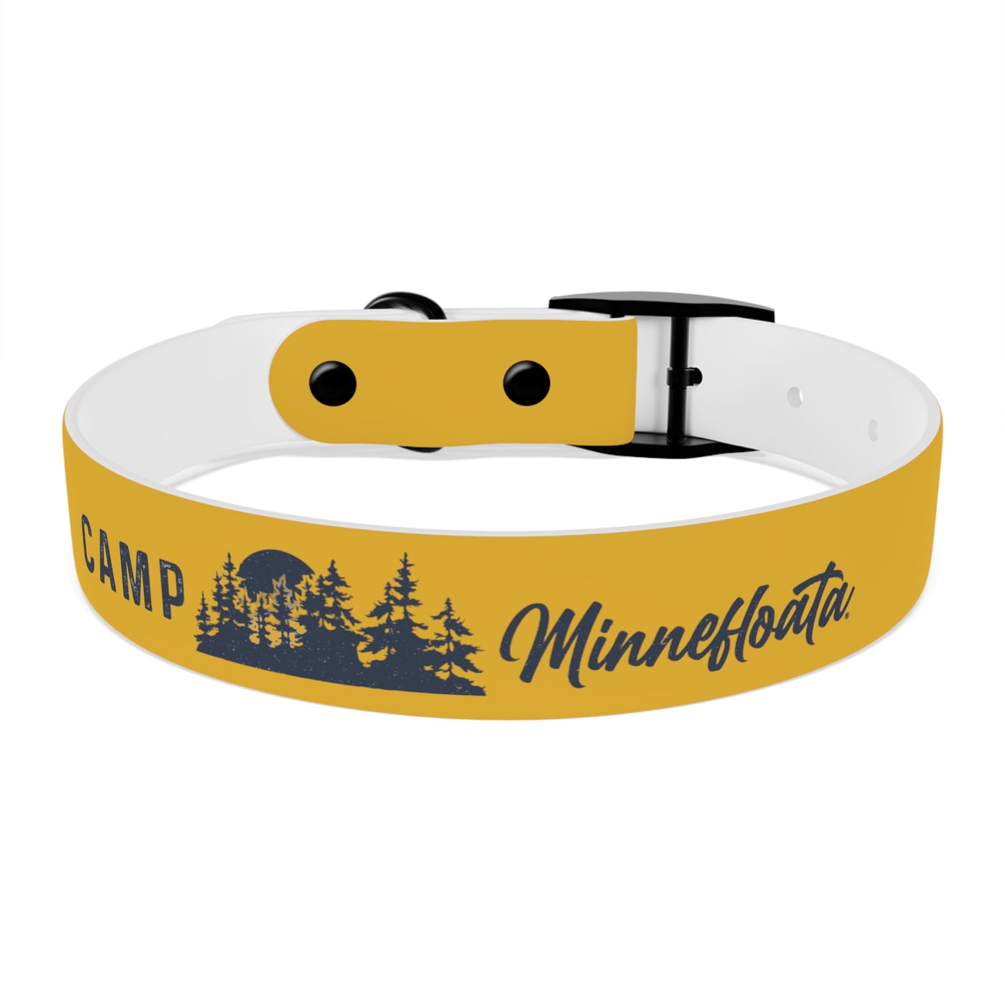 Camp Minnefloata Pine Tree Dog Collar