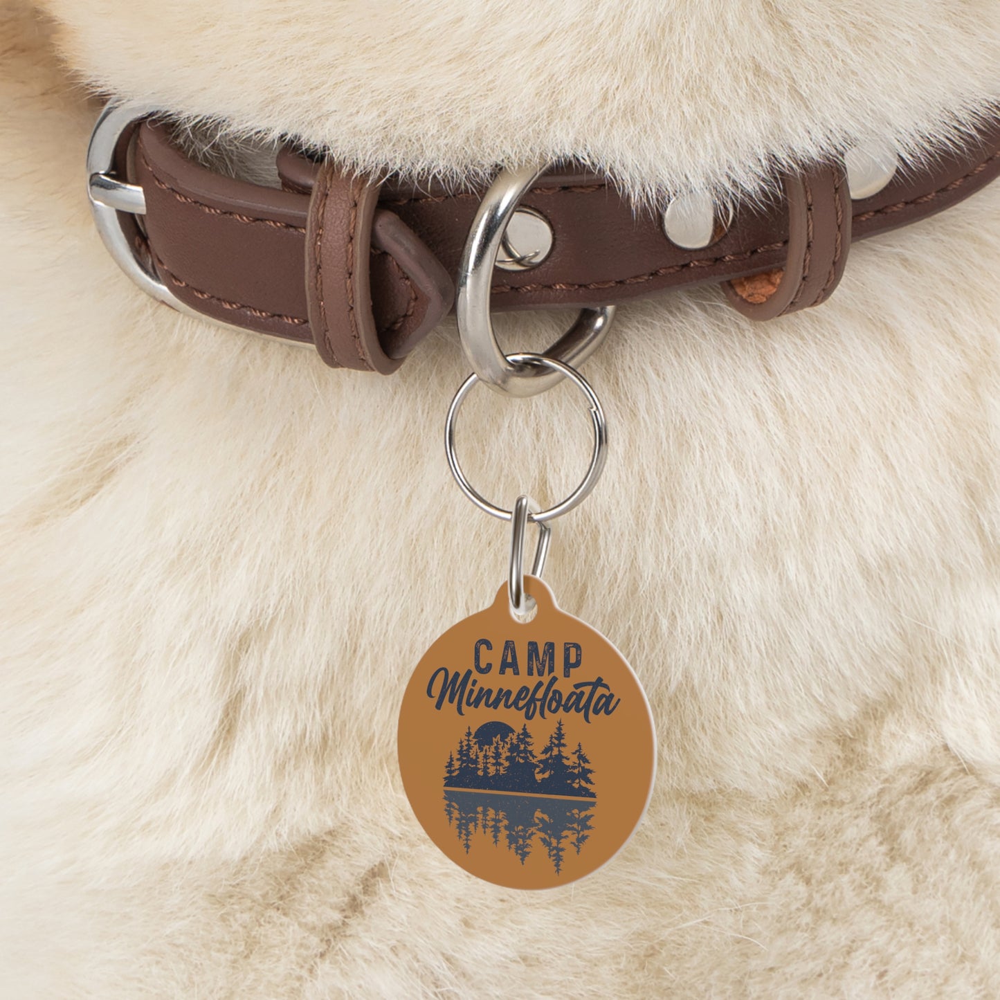 Camp Minnefloata Reflection Pet Tag