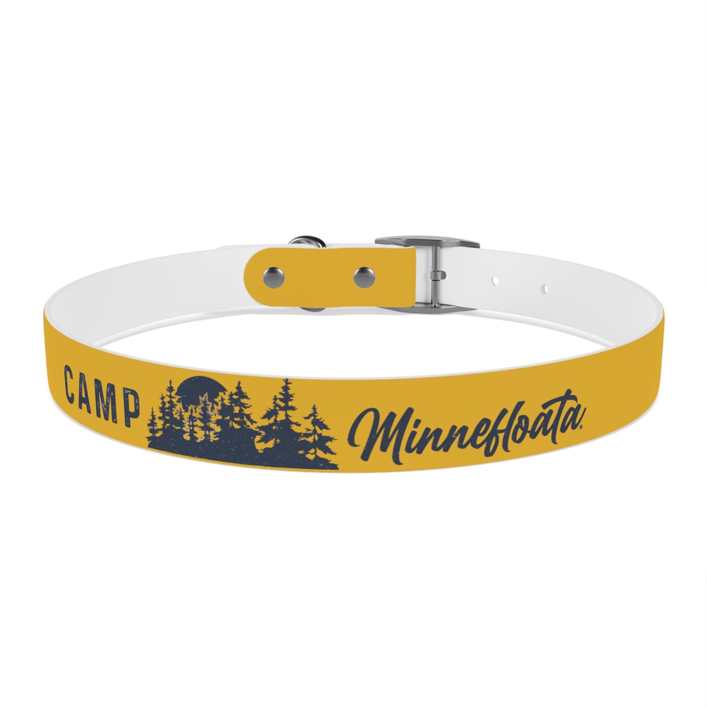 Camp Minnefloata Pine Tree Dog Collar