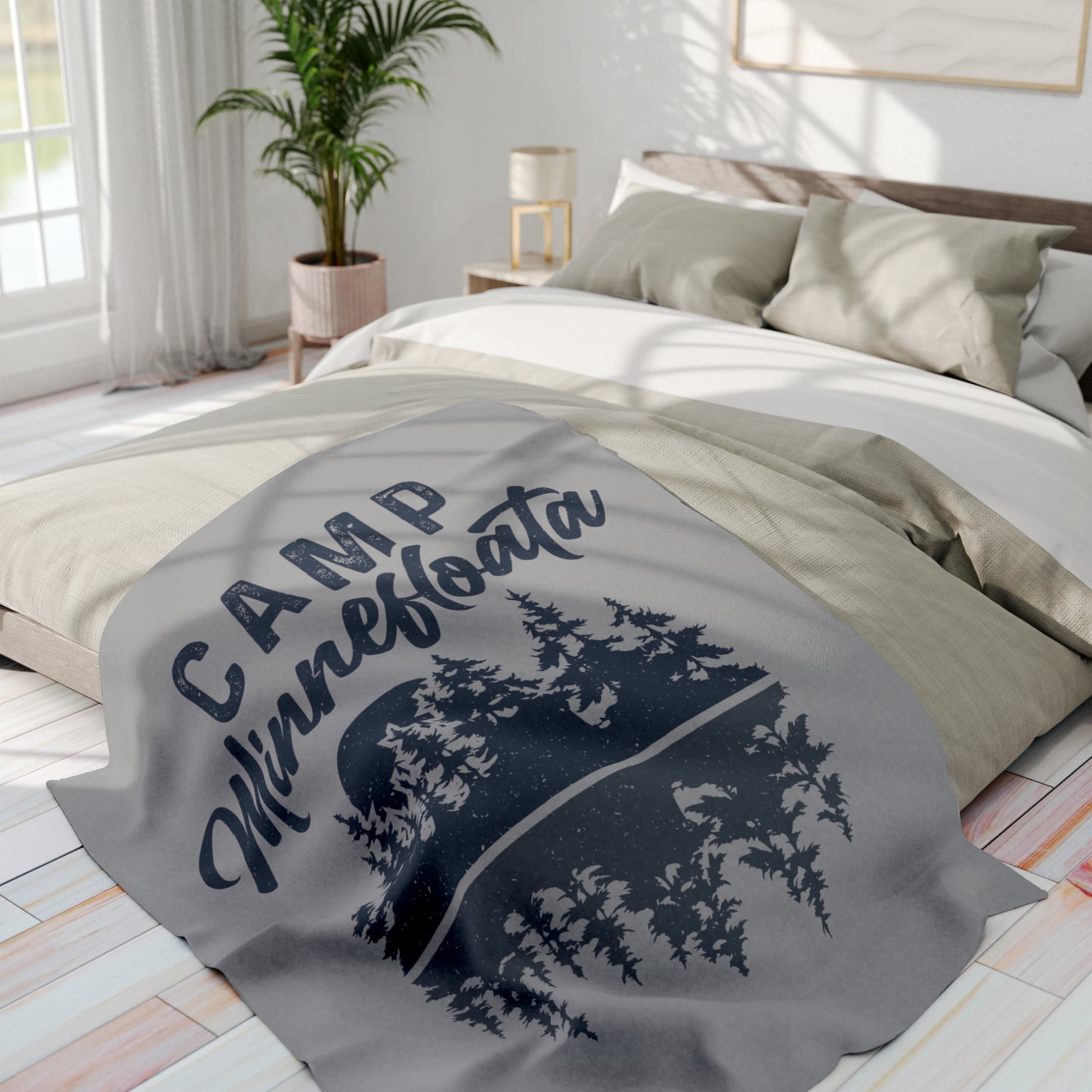 Camp Minnefloata Reflection Arctic Fleece Blanket