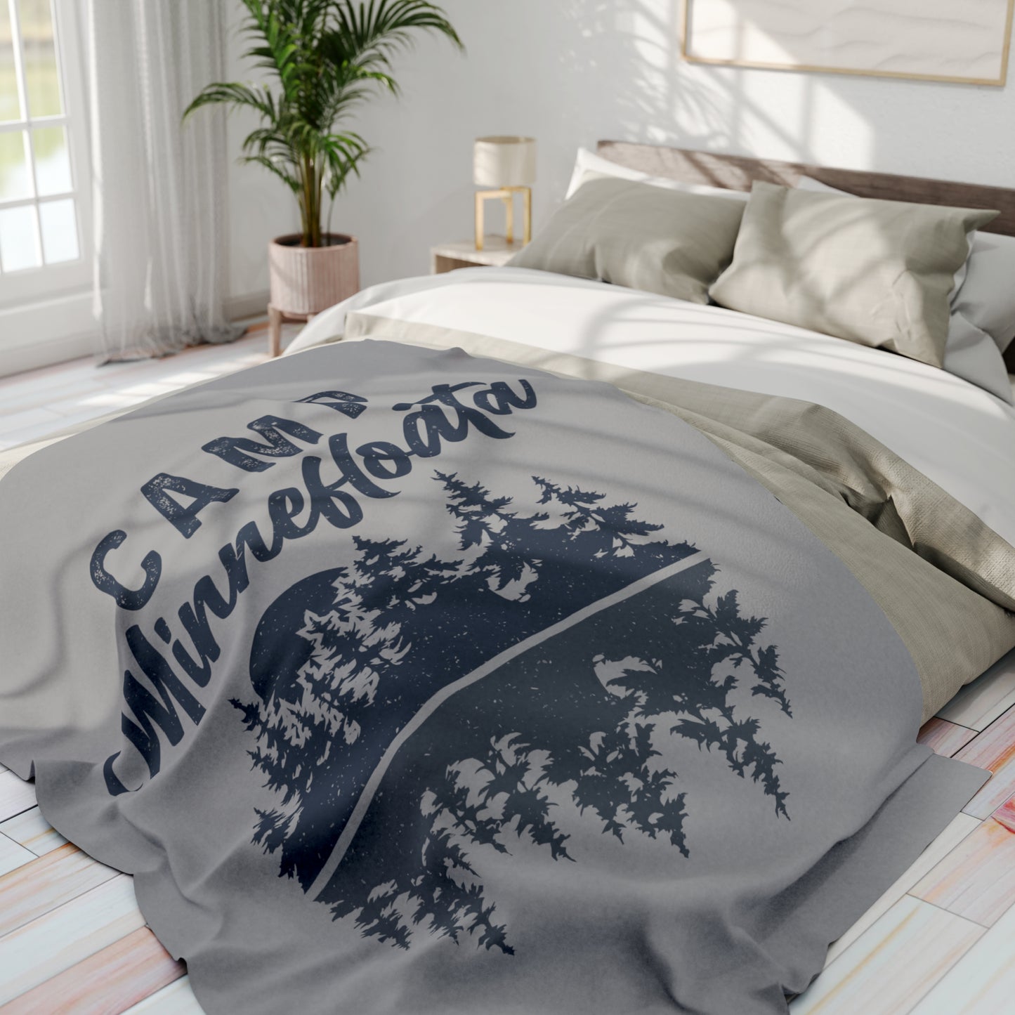 Camp Minnefloata Reflection Arctic Fleece Blanket