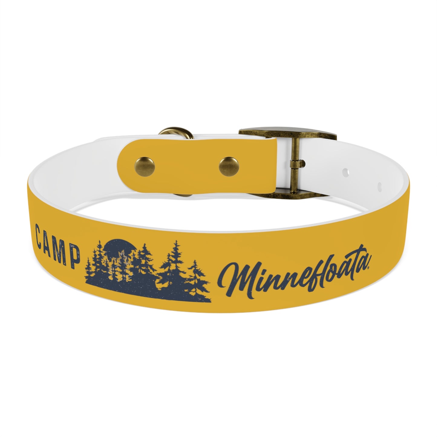 Camp Minnefloata Pine Tree Dog Collar