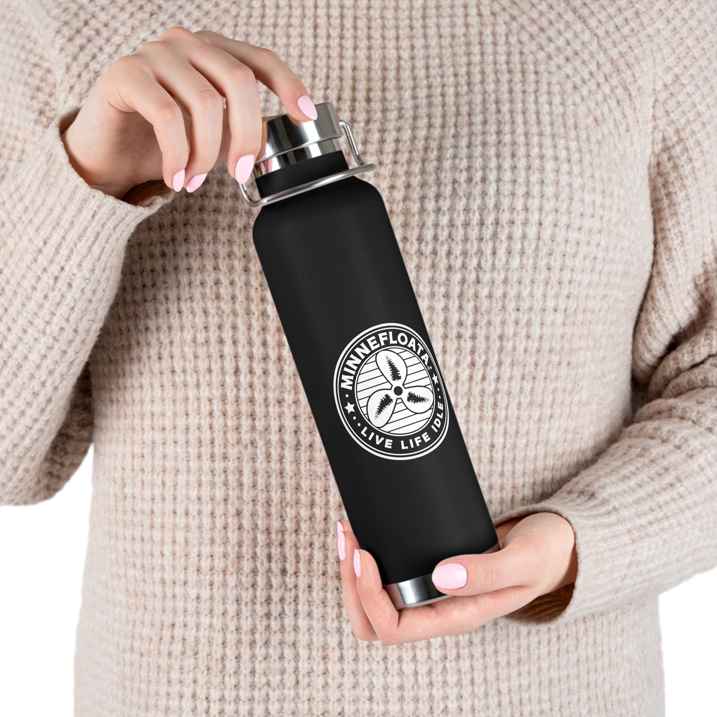 Minnefloata Propeller Copper Vacuum Insulated Bottle, 22oz