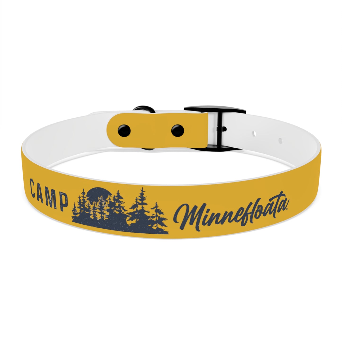 Camp Minnefloata Pine Tree Dog Collar