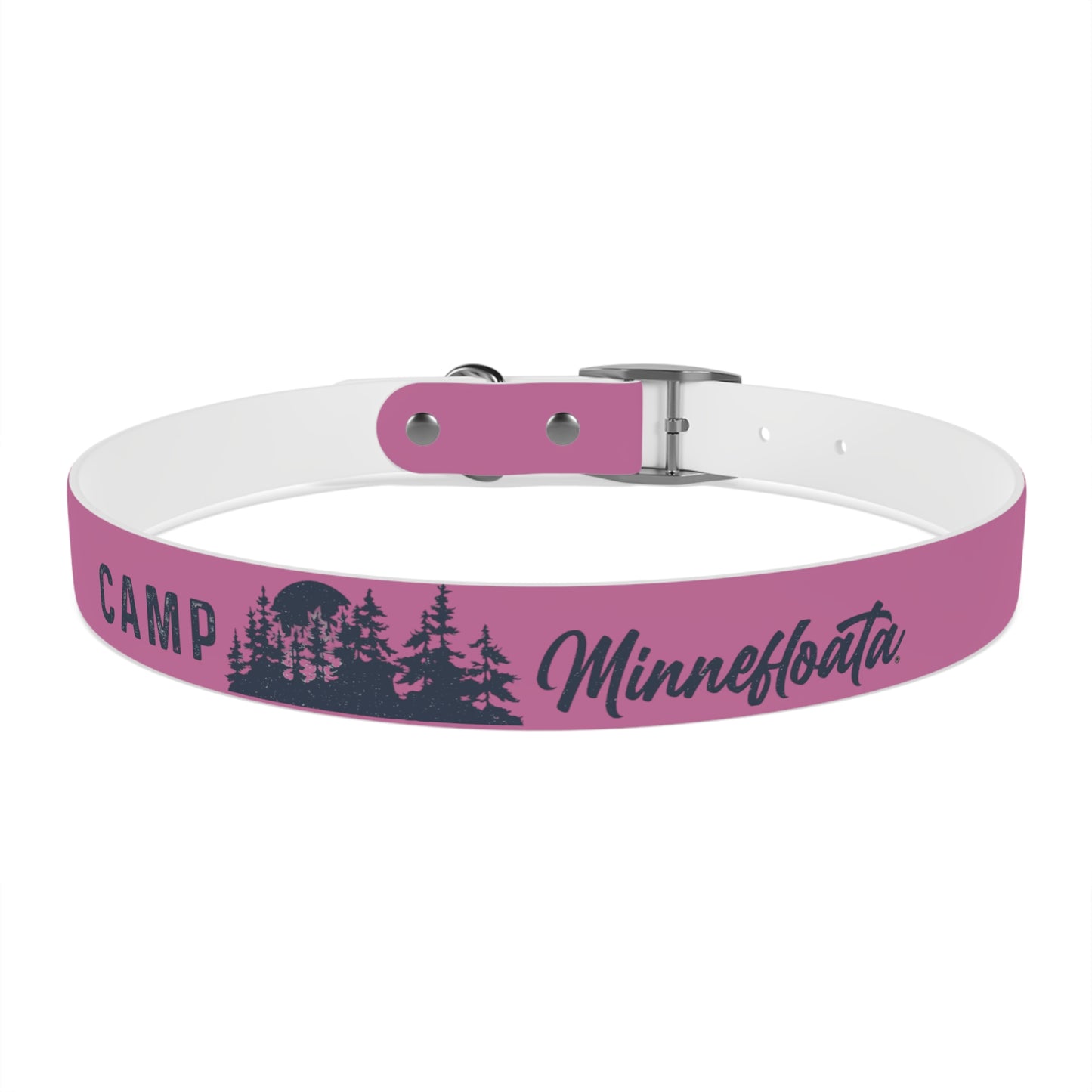 Camp Minnefloata Pine Tree Dog Collar