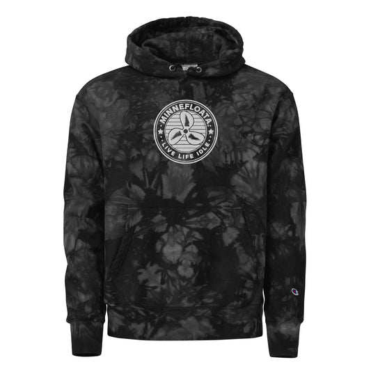 Minnefloata Propeller Embroidered Unisex Champion Tie-Dye Hoodie