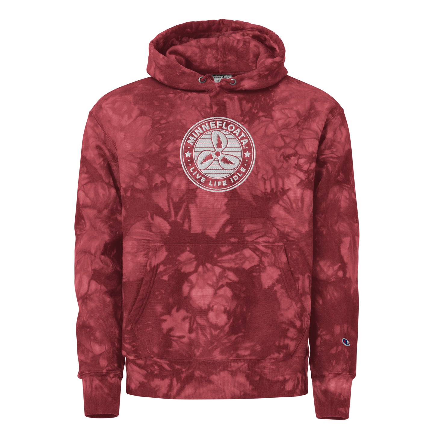 Minnefloata Propeller Embroidered Unisex Champion Tie-Dye Hoodie