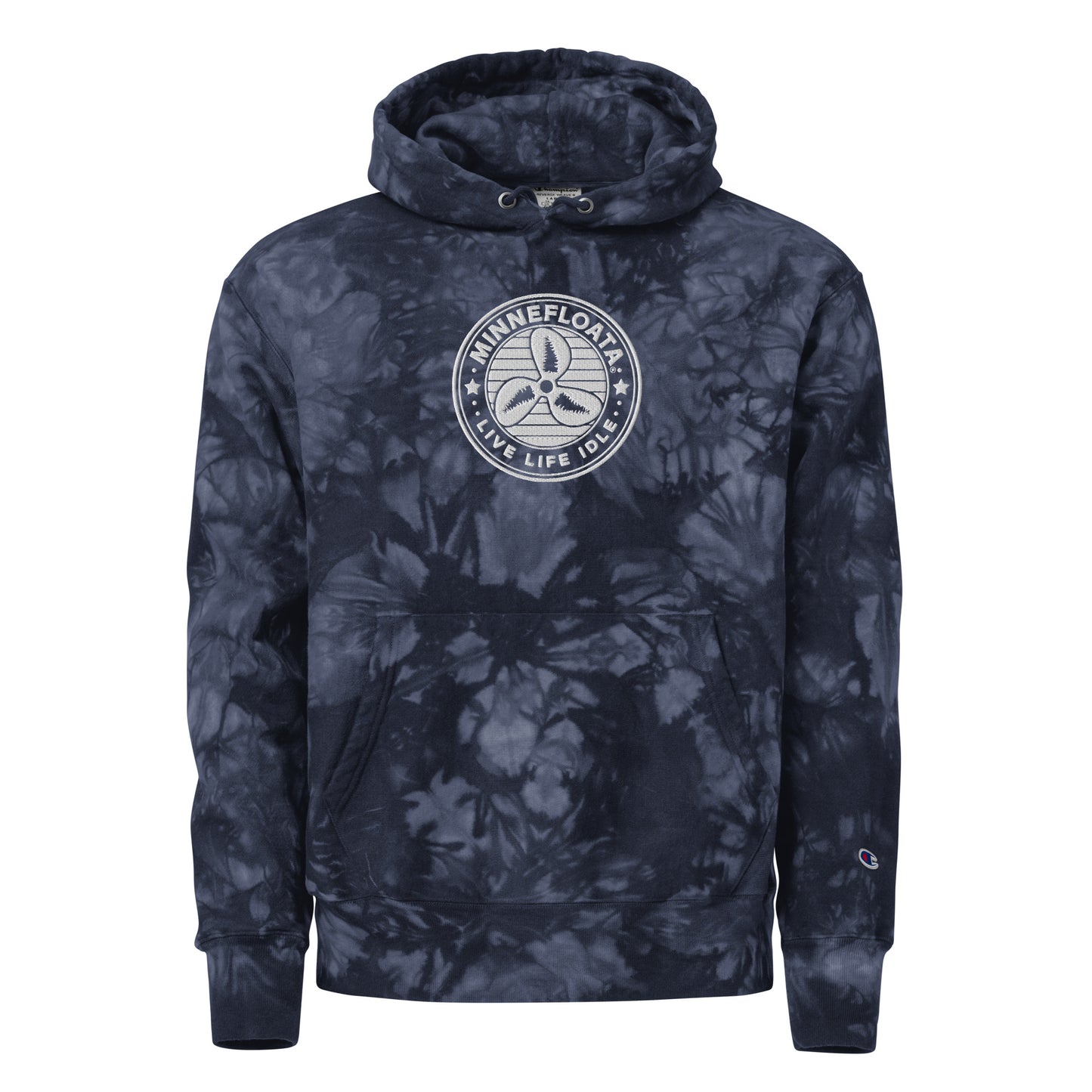 Minnefloata Propeller Embroidered Unisex Champion Tie-Dye Hoodie