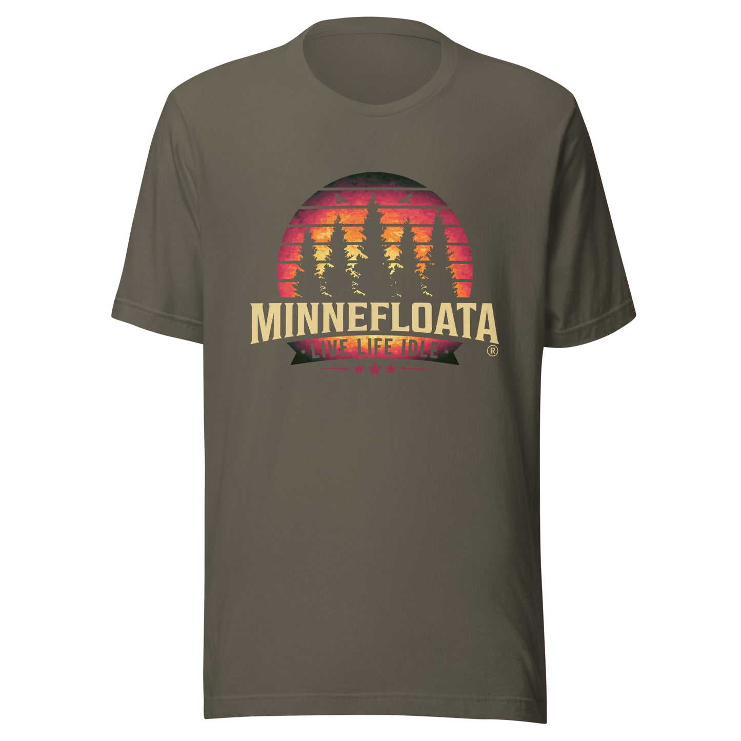 Minnefloata Sunset Pine  t-shirt