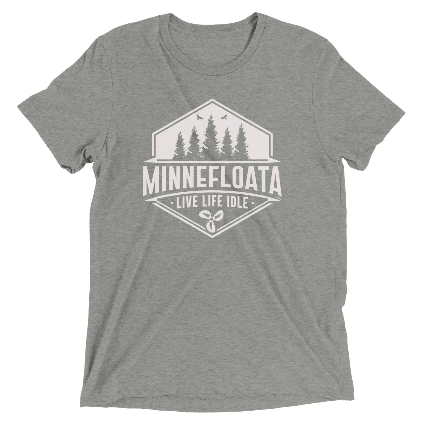 Minnefloata Trees Short Sleeve Tri-Blend T-Shirt