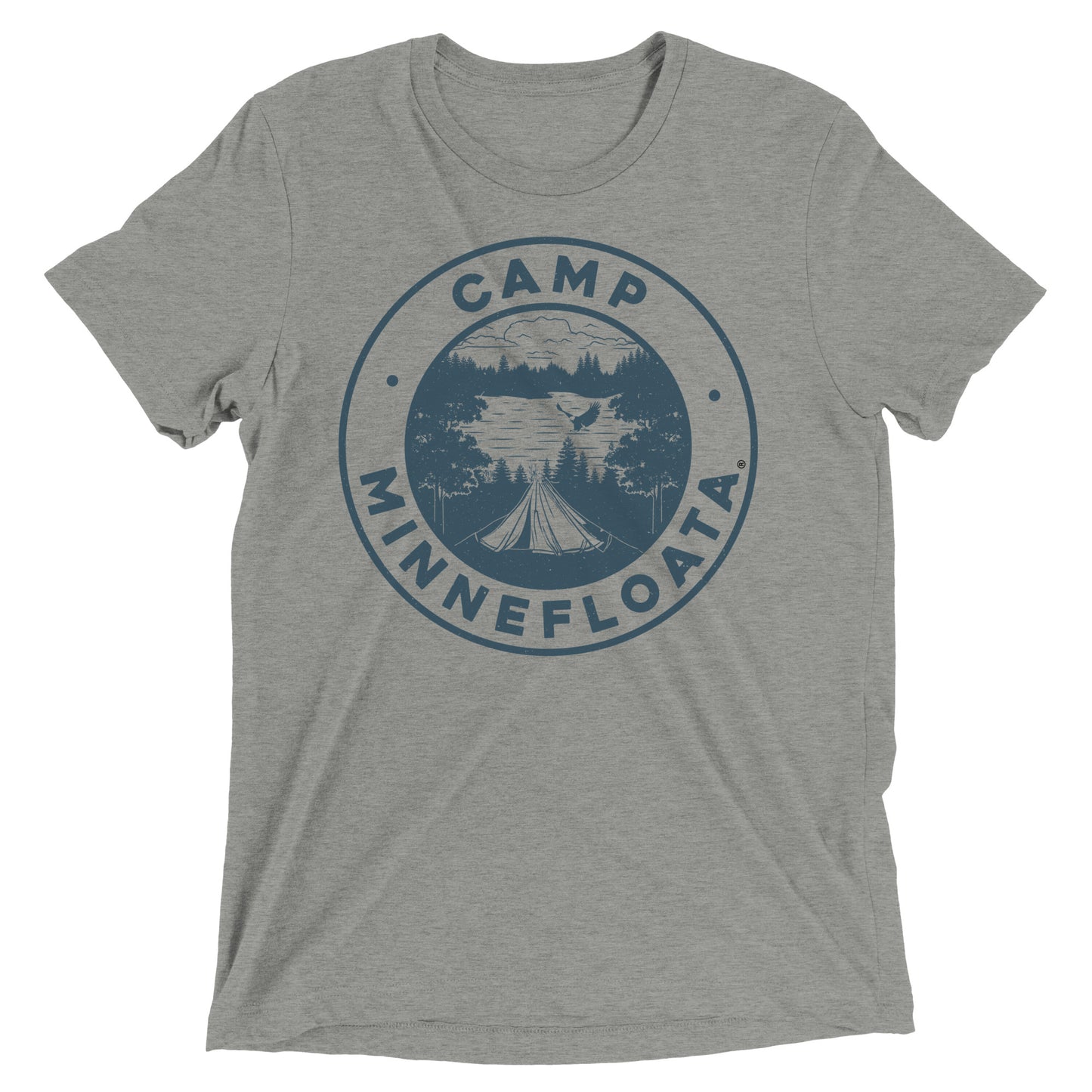 Camp Minnefloata Tent Short Sleeve Tri-Blend T-Shirt