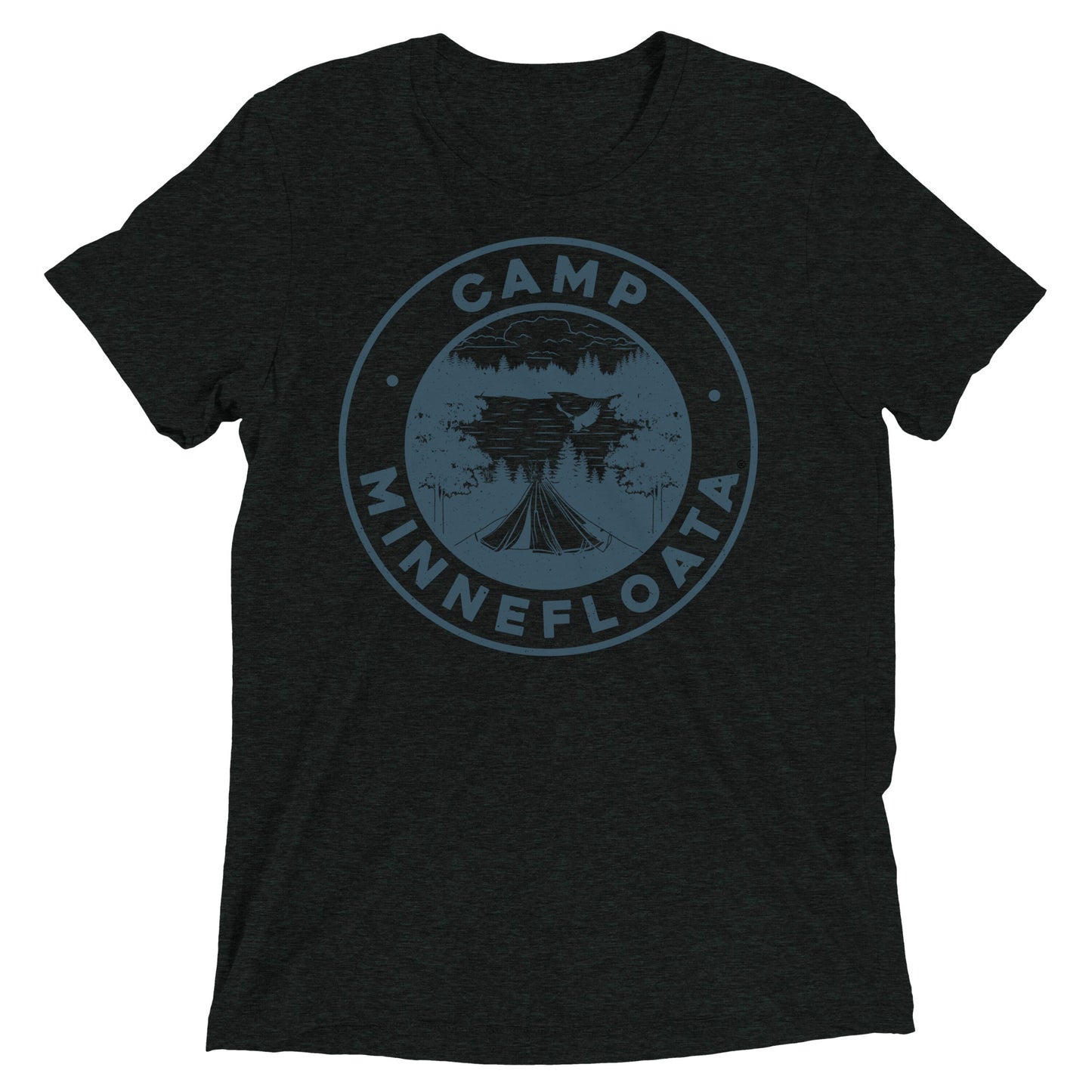 Camp Minnefloata Tent Short Sleeve Tri-Blend T-Shirt