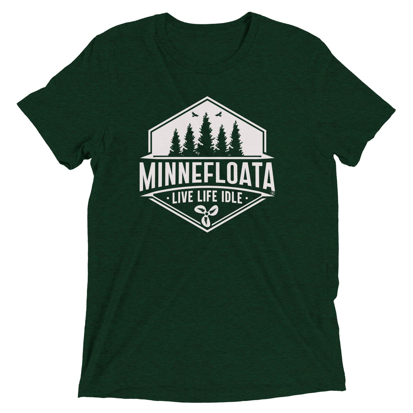 Minnefloata Trees Short Sleeve Tri-Blend T-Shirt