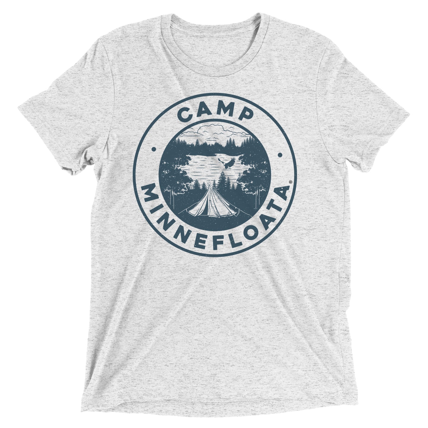 Camp Minnefloata Tent Short Sleeve Tri-Blend T-Shirt