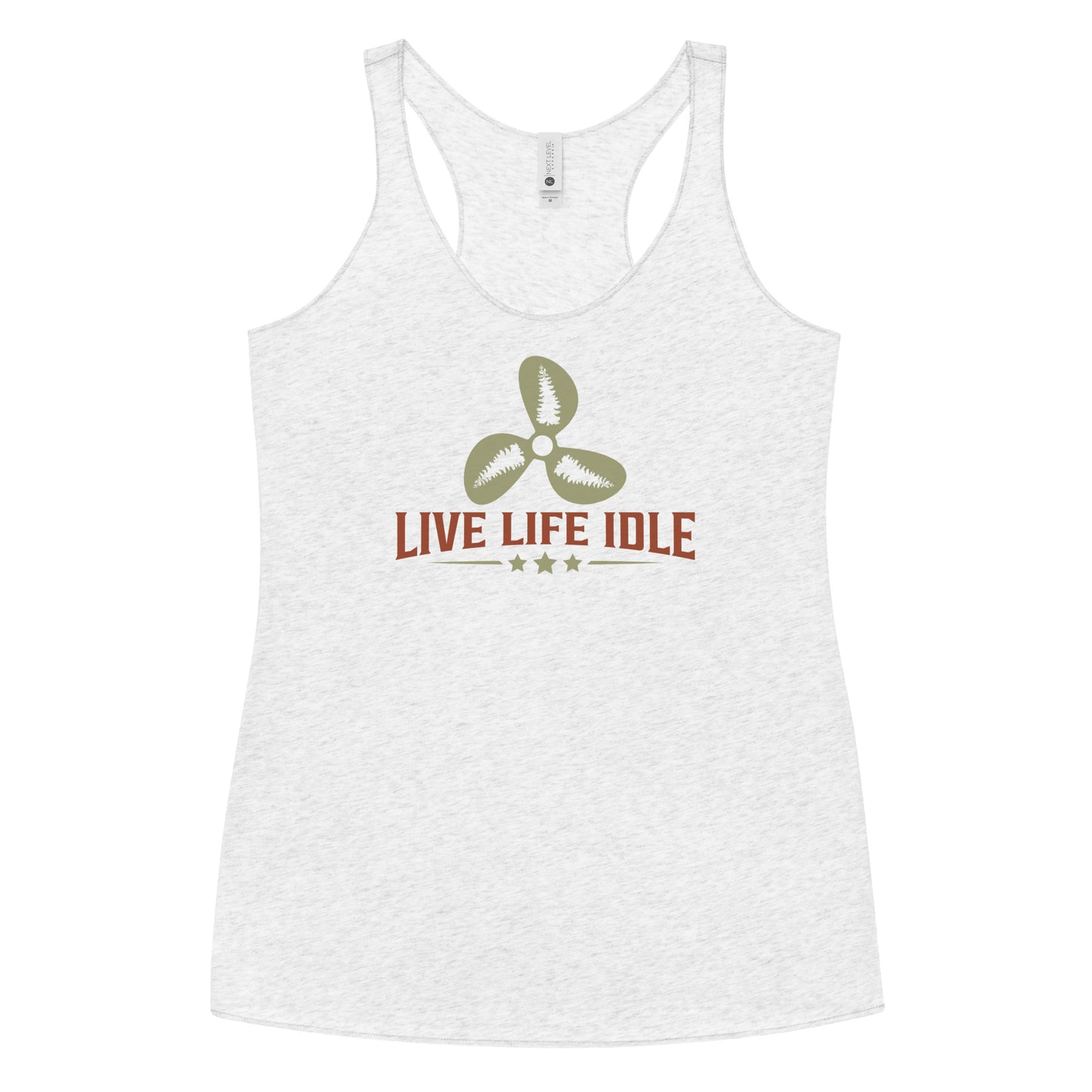 Minnefloata Live Life Idle Women's Racerback Tank