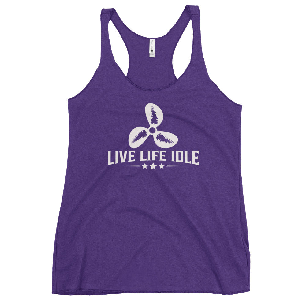 Minnefloata Live Life Idle Women's Racerback Tank