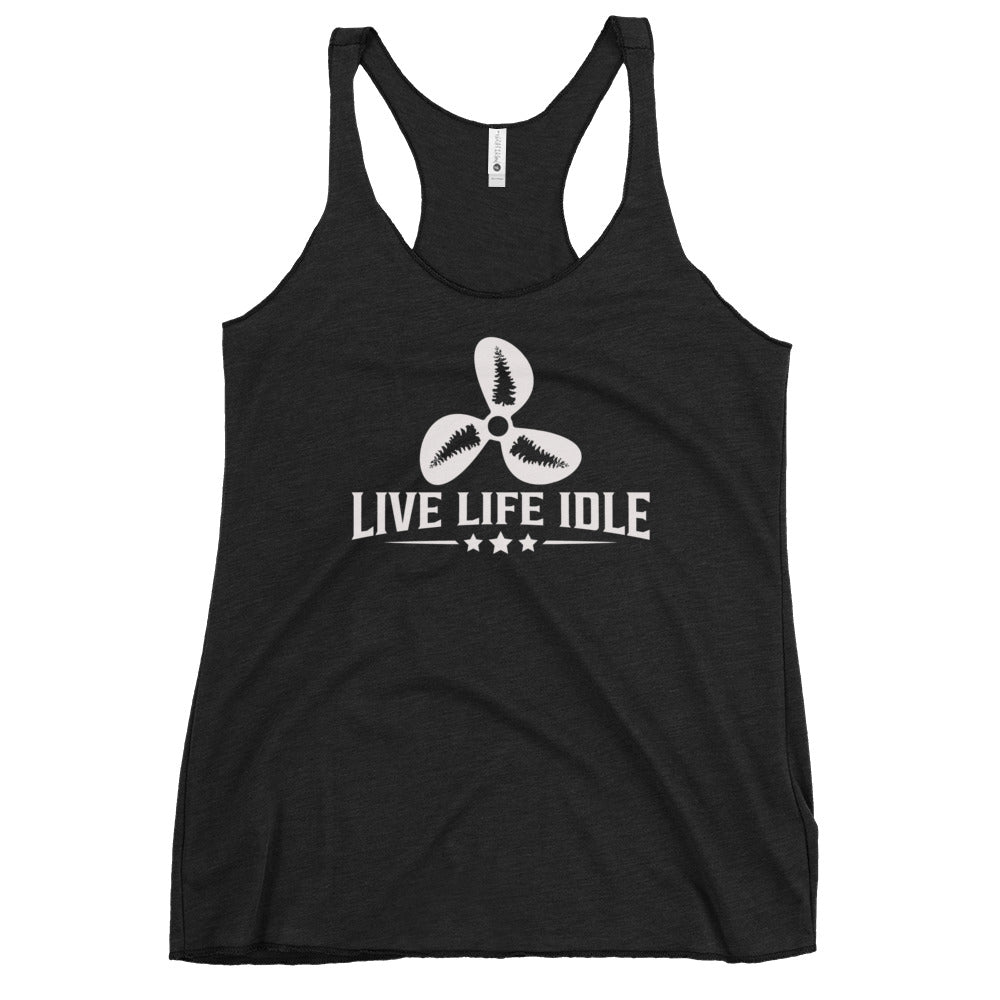 Minnefloata Live Life Idle Women's Racerback Tank