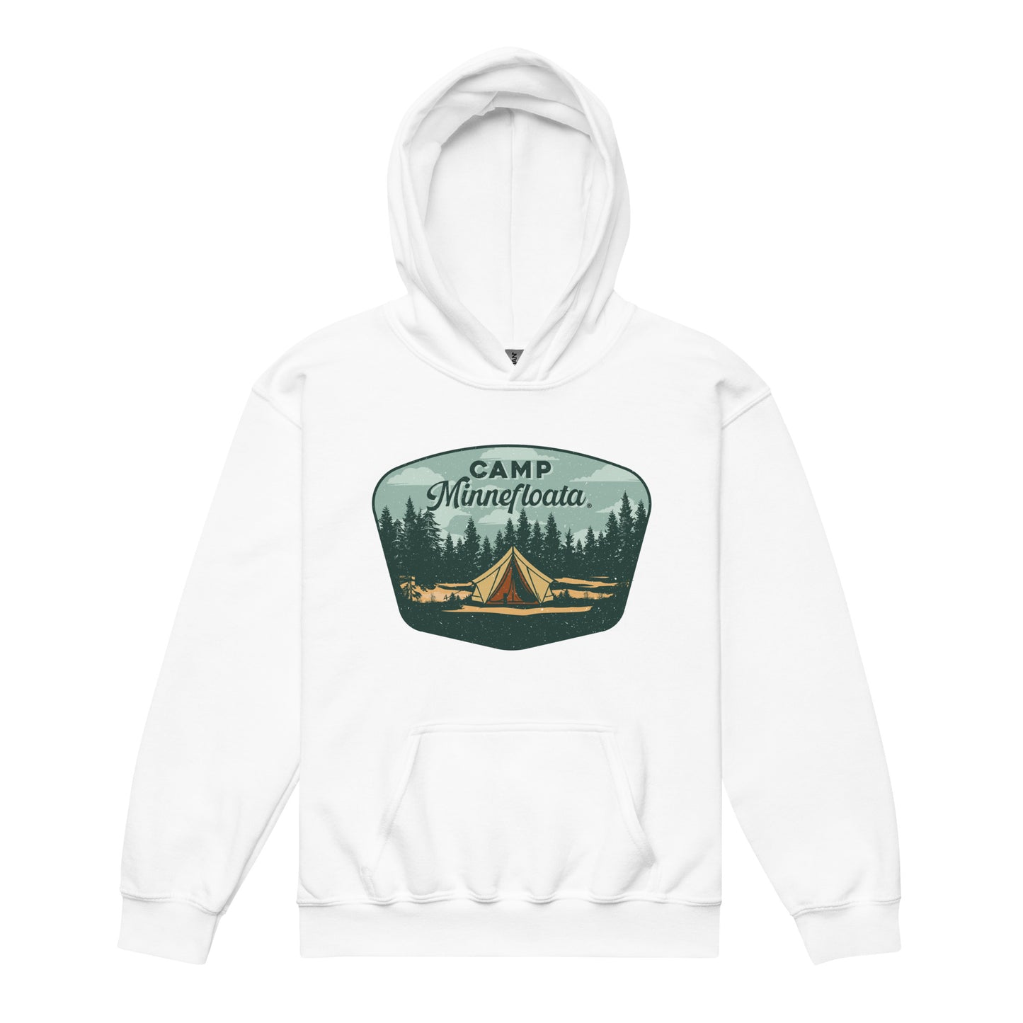 Camp Minnefloata Tent Youth Heavy Blend Hoodie