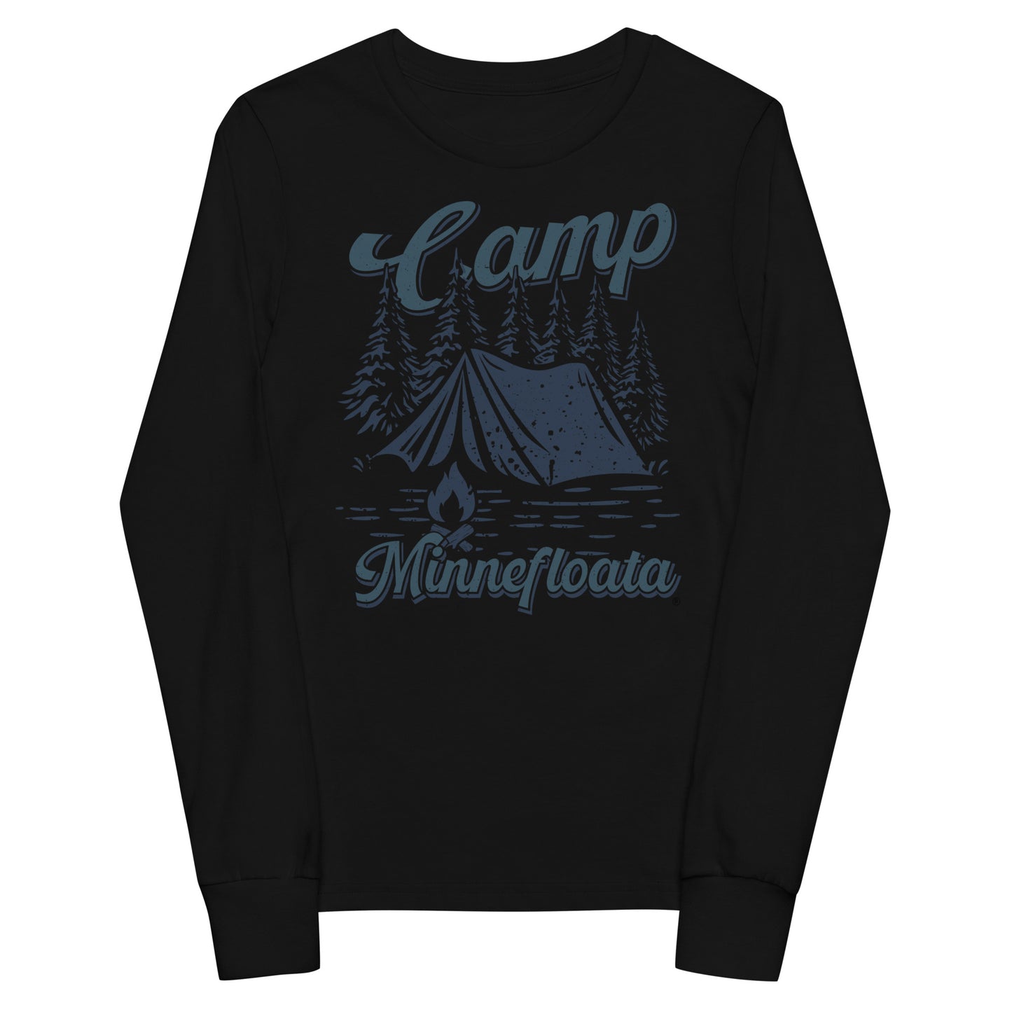 Camp Minnefloata Campsite Youth Long Sleeve Tee