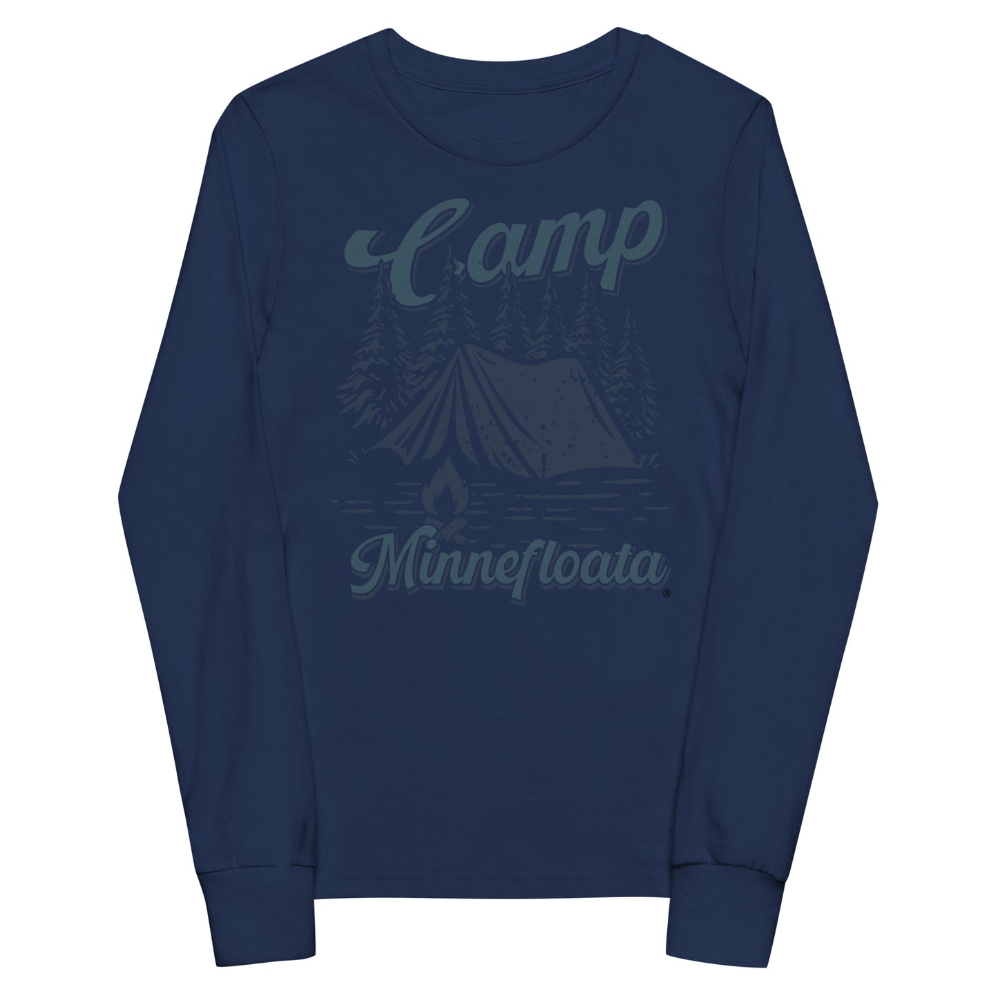 Camp Minnefloata Campsite Youth Long Sleeve Tee