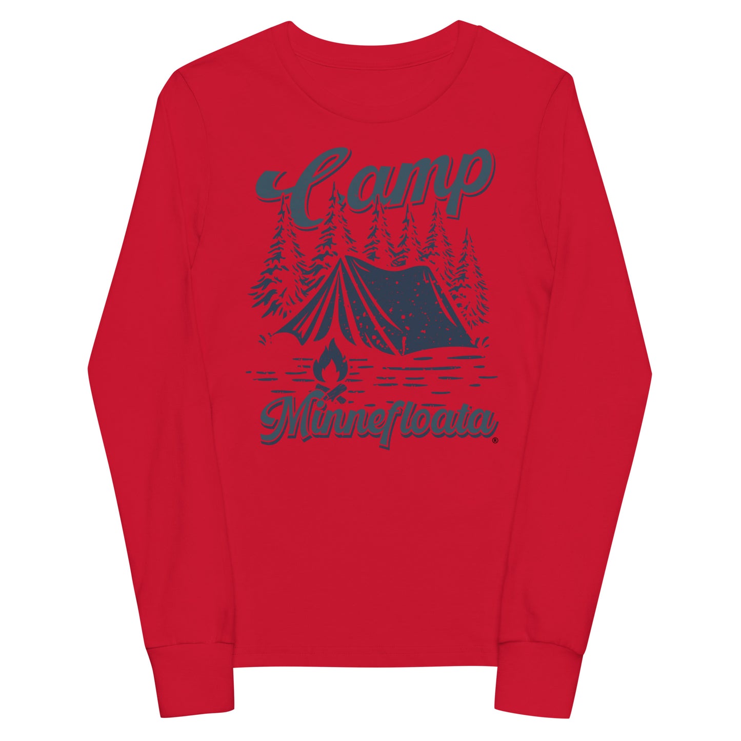 Camp Minnefloata Campsite Youth Long Sleeve Tee