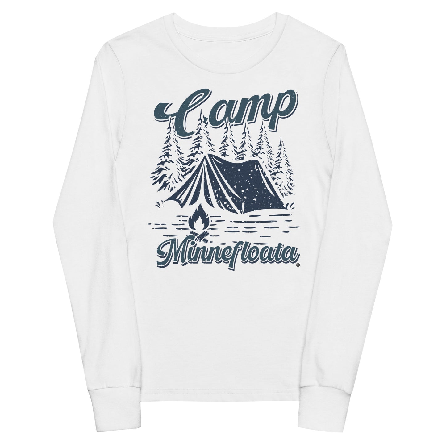 Camp Minnefloata Campsite Youth Long Sleeve Tee